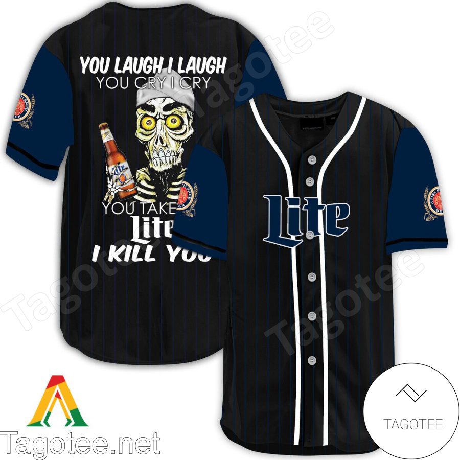 Achmed Take My Miller Lite I Kill You You Laugh I Laugh Baseball Jersey