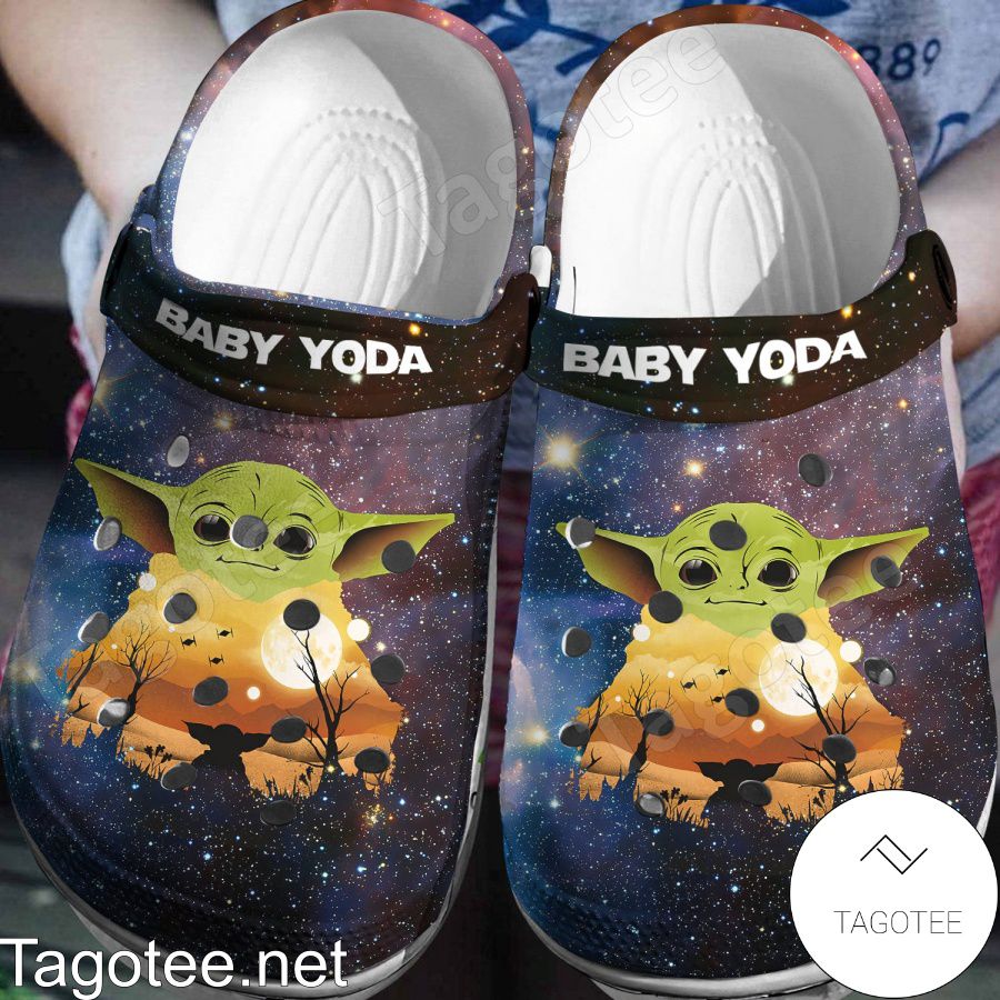 Baby Yoda Galaxy Space Crocs Clogs
