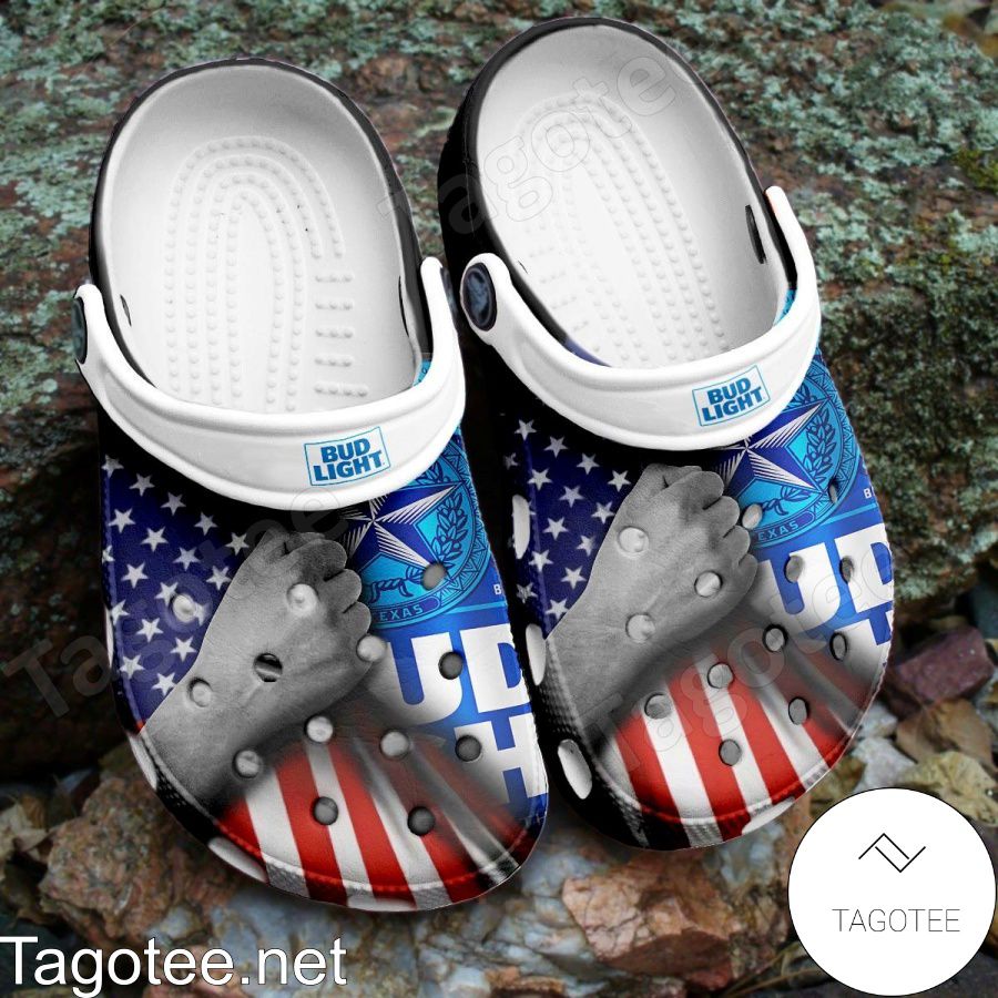 Bud Light American Flag Crocs Clogs