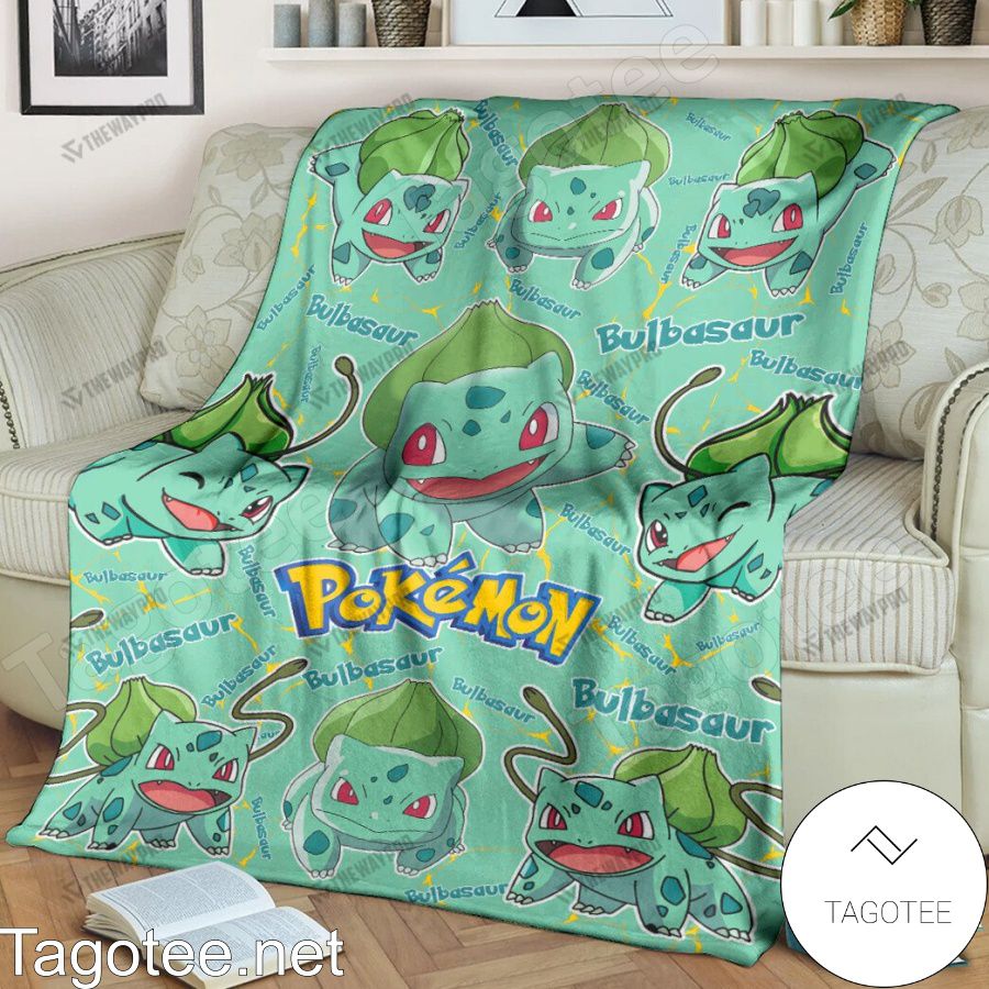 Bulbasaur Pokemon Pattern Blanket Quilt