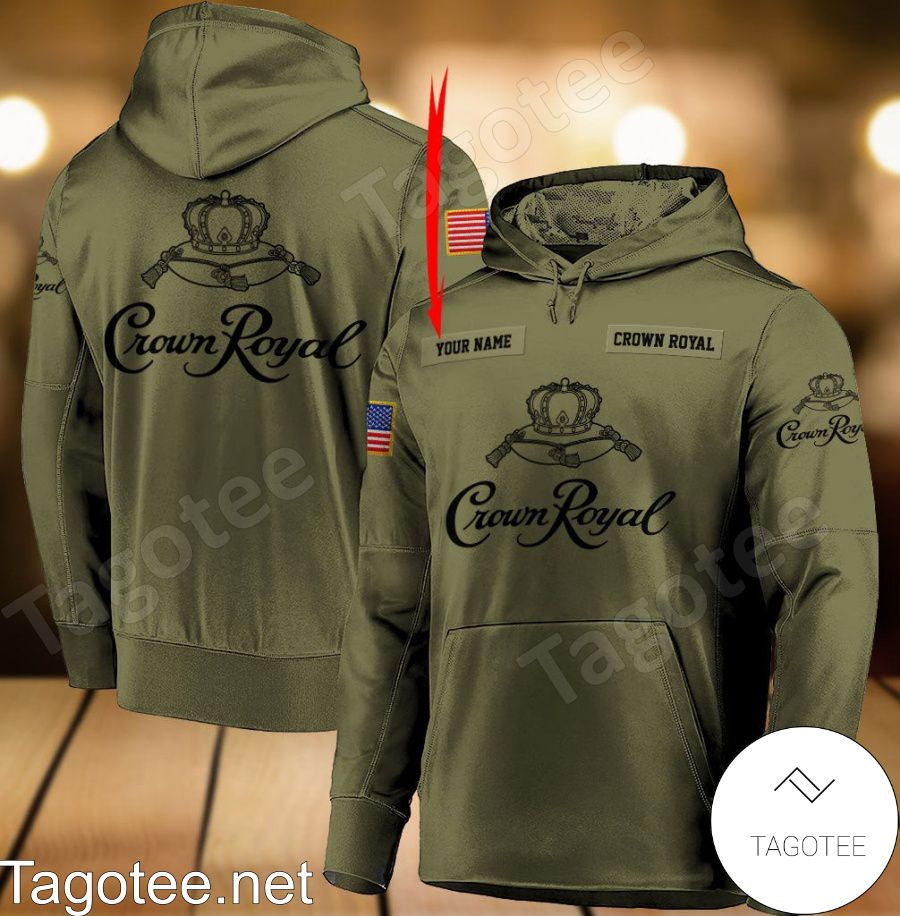 Crown Royal Military Green Personalized Hoodie
