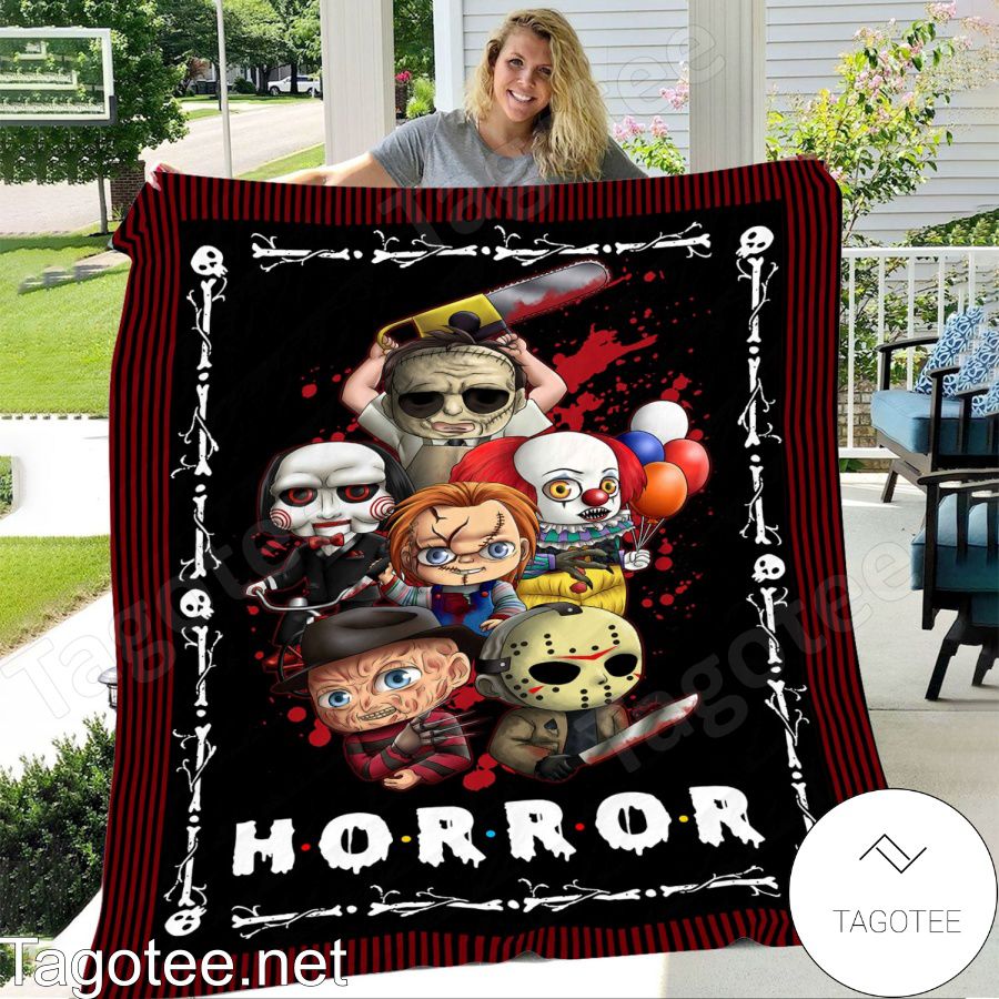 Funny Halloween Movie Icons Blanket