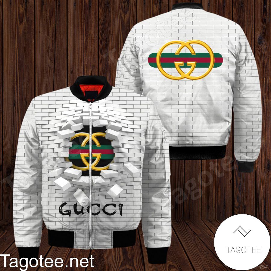 Gucci Broken White Brick Wall Bomber Jacket