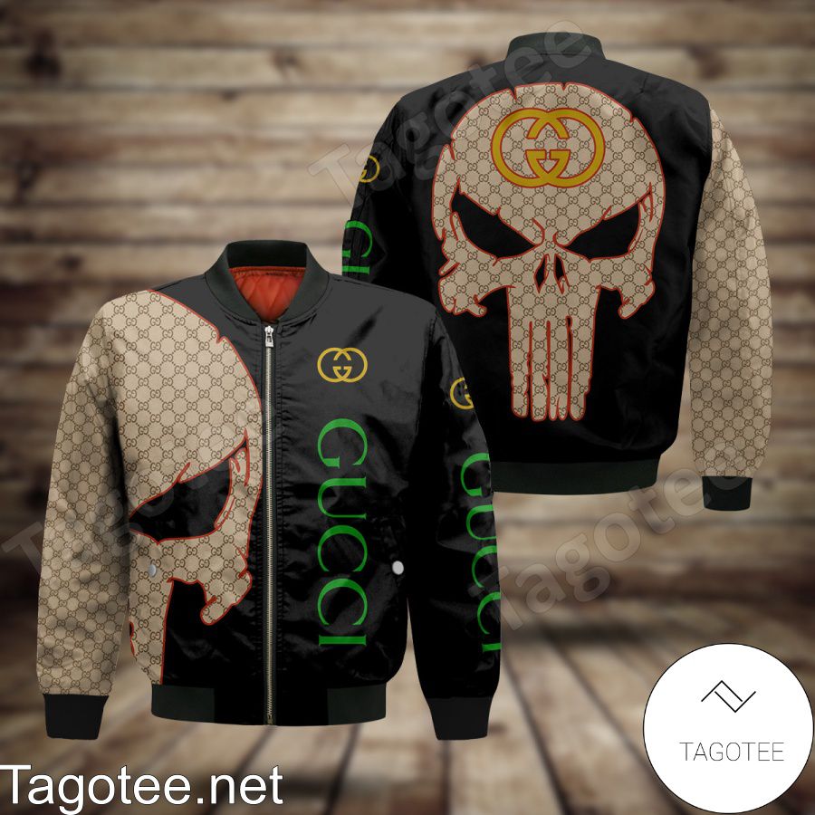 Gucci Skull Monogram Bomber Jacket