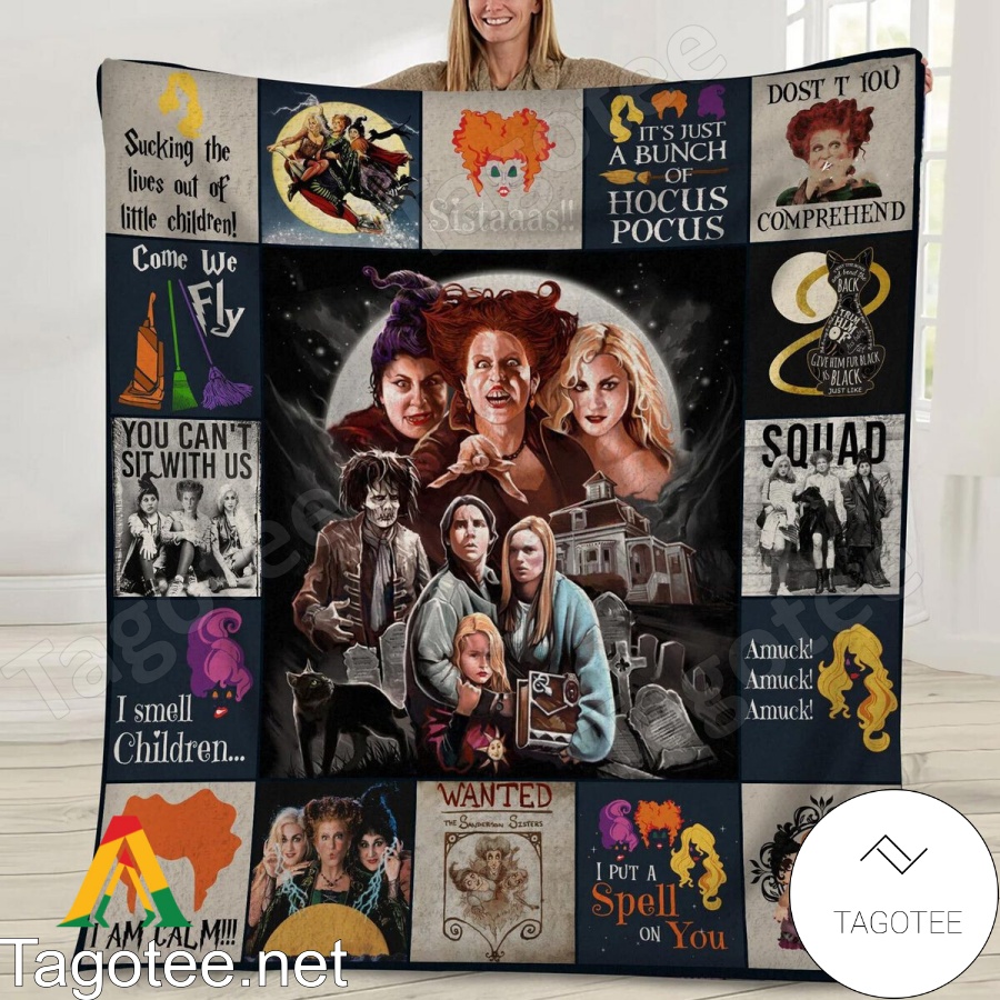 Halloween Sanderson Sisters Hocus Pocus Blanket Quilt