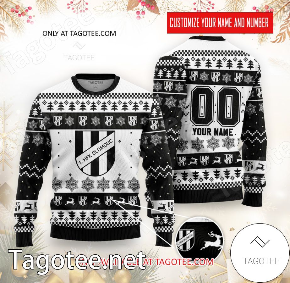 1. HFK Olomouc Custom Ugly Christmas Sweater - EmonShop