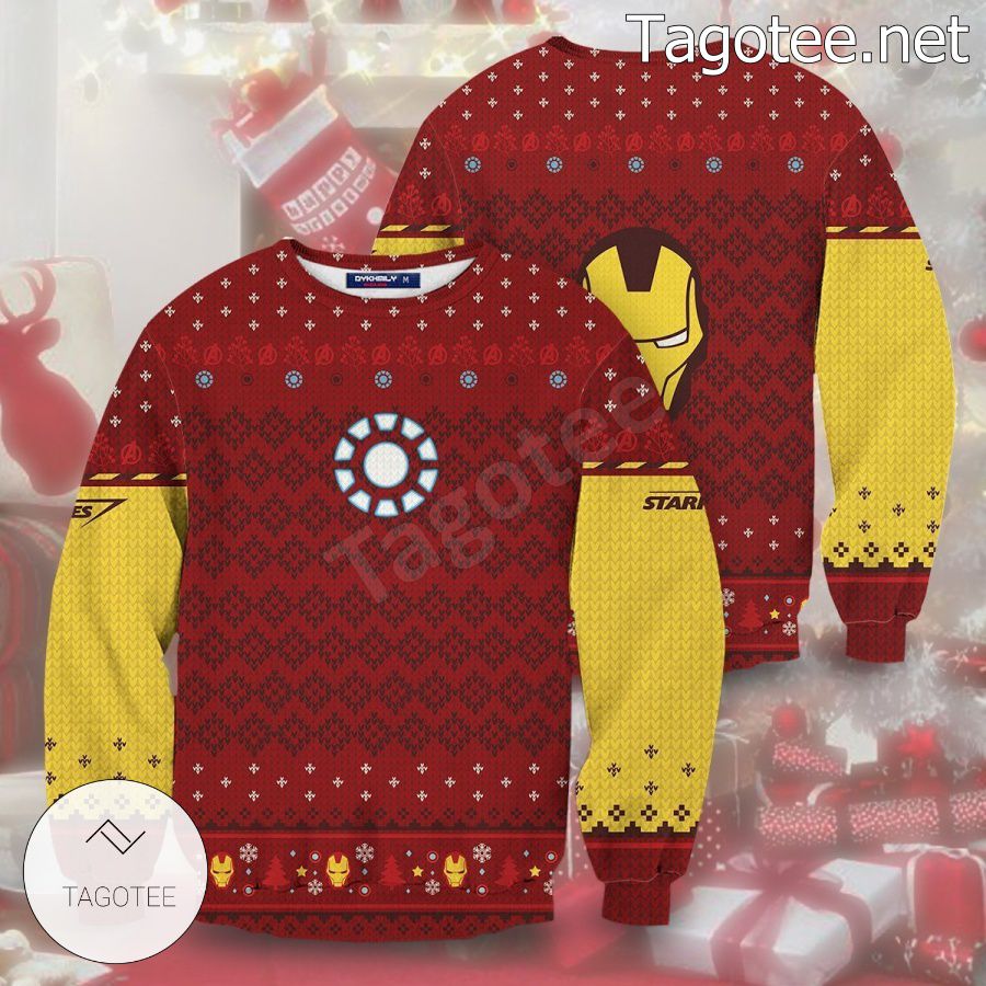 A Very Tony Stark Iron Man Marvel Xmas Ugly Christmas Sweater