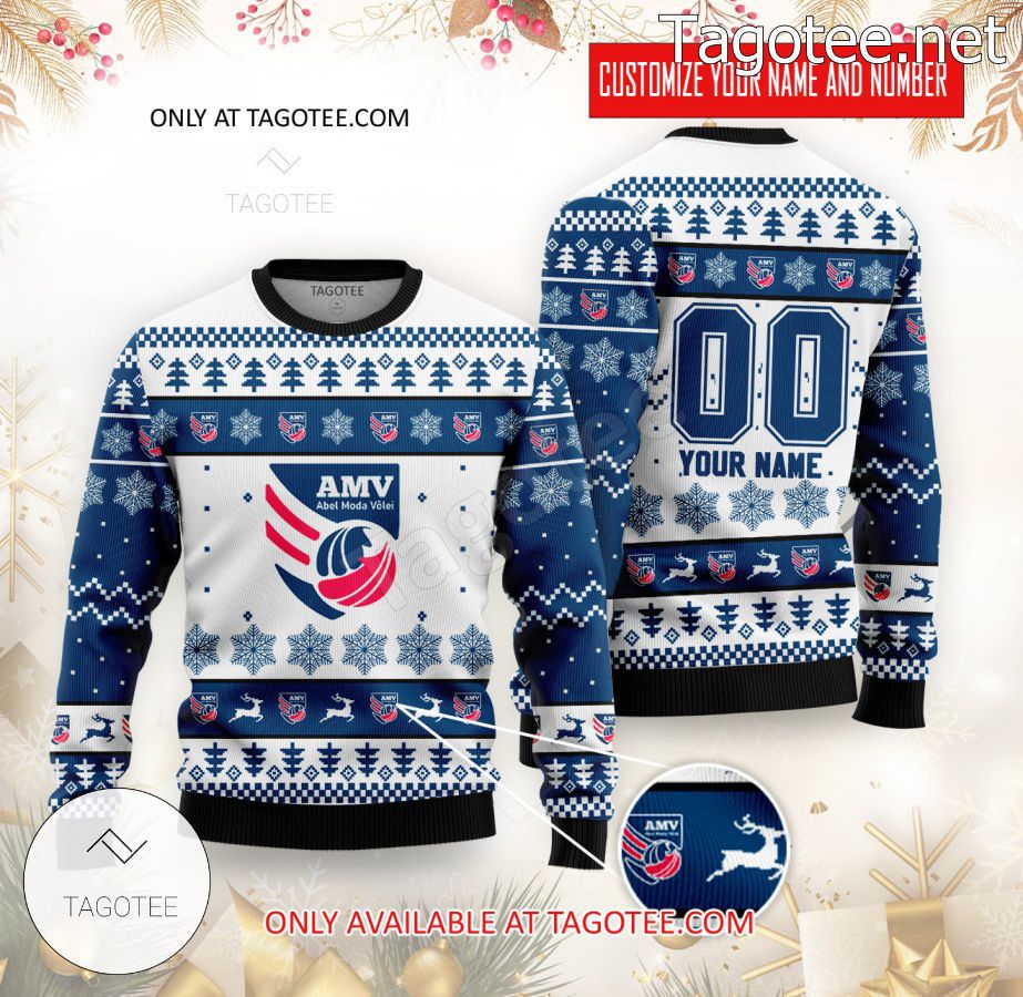 ABEL Moda Volei Women Volleyball Custom Ugly Christmas Sweater - BiShop