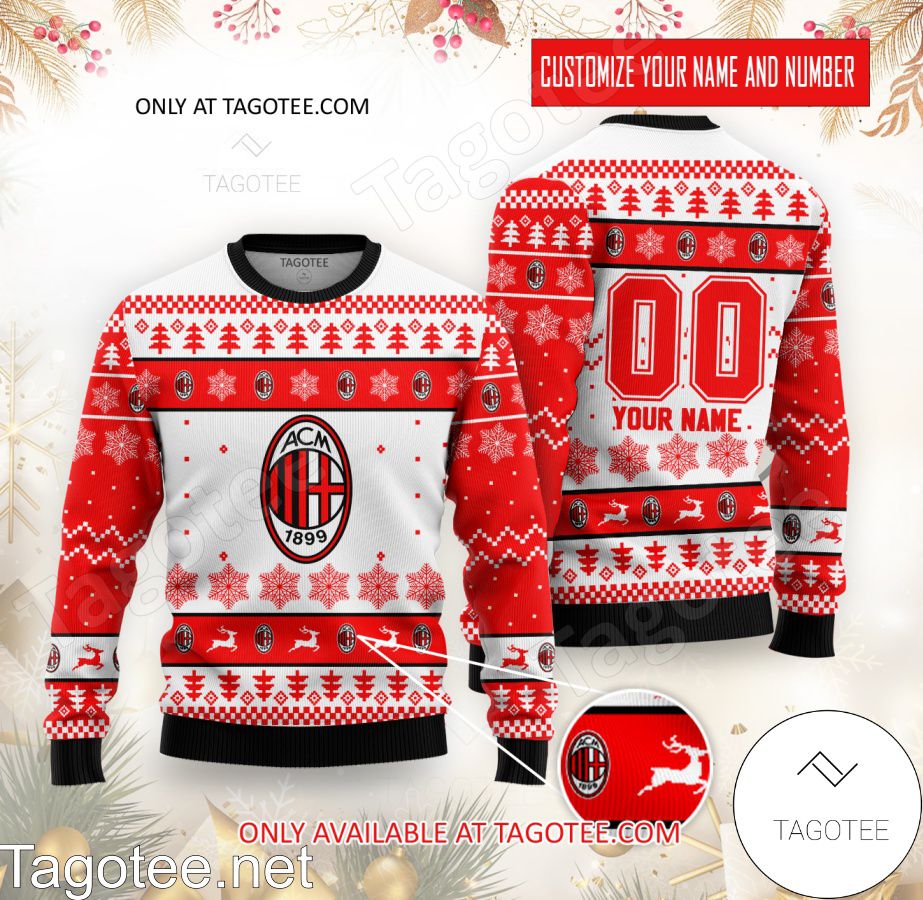 AC Milan Custom Ugly Christmas Sweater