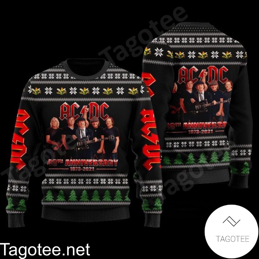 ACDC 48th Anniversary 1973-2021 Ugly Christmas Sweater