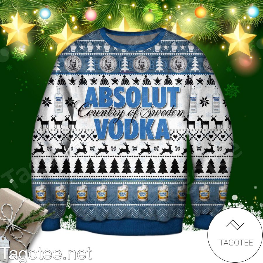 Absolut Vodka Reindeer Ugly Christmas Sweater