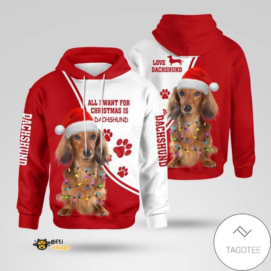 All I Want For Christmas Is Dachshund Hoodie