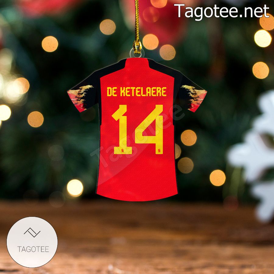 Belgium Team Jersey - Charles De Ketelaere Xmas Ornament a