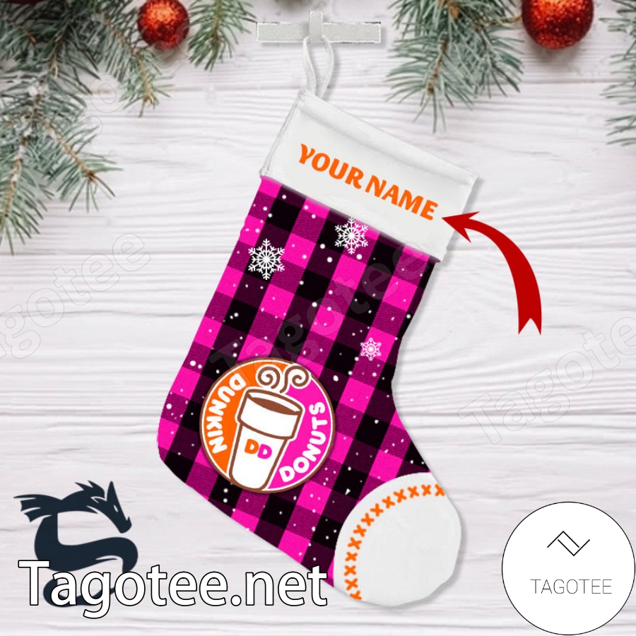 Personalised Dunkin' Donuts Snowy Christmas Stockings
