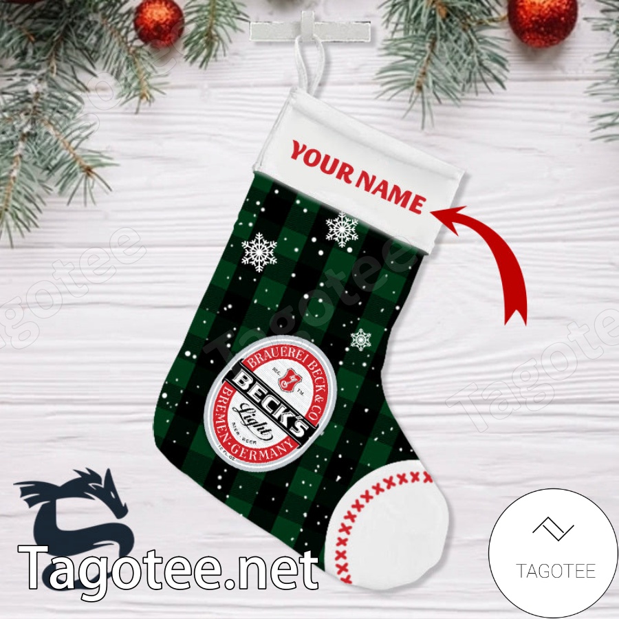Personalised Snowy Beck's Light Christmas Stockings