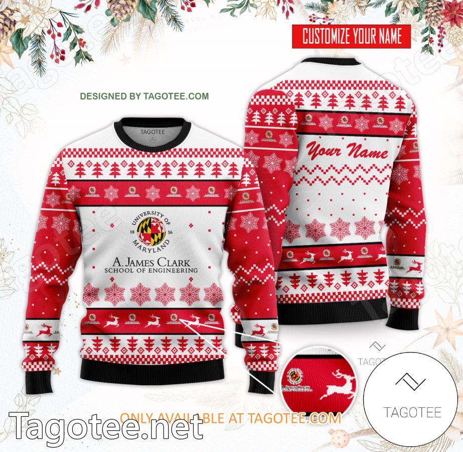 A.James Clark School of Engineering Custom Ugly Christmas Sweater - BiShop