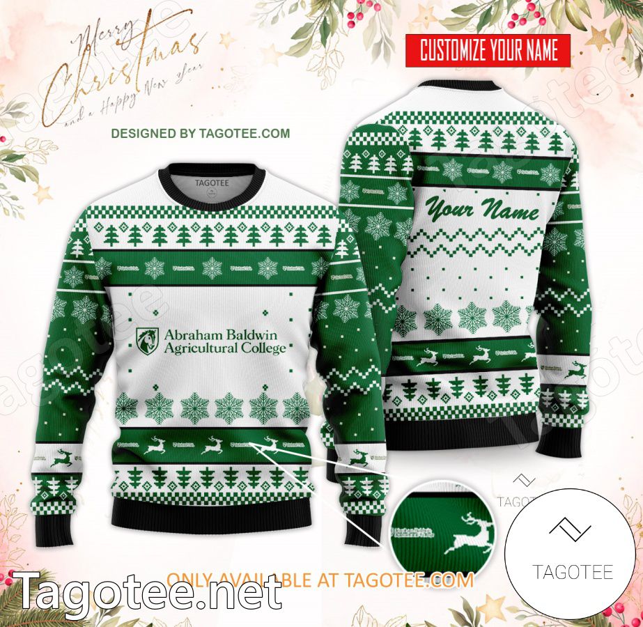 Abraham Baldwin Agricultural College Custom Ugly Christmas Sweater - BiShop