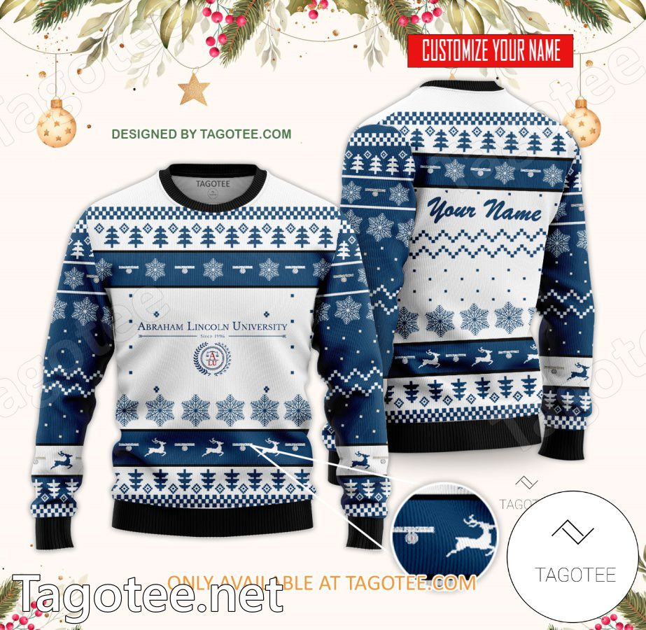 Abraham Lincoln University Custom Ugly Christmas Sweater - BiShop