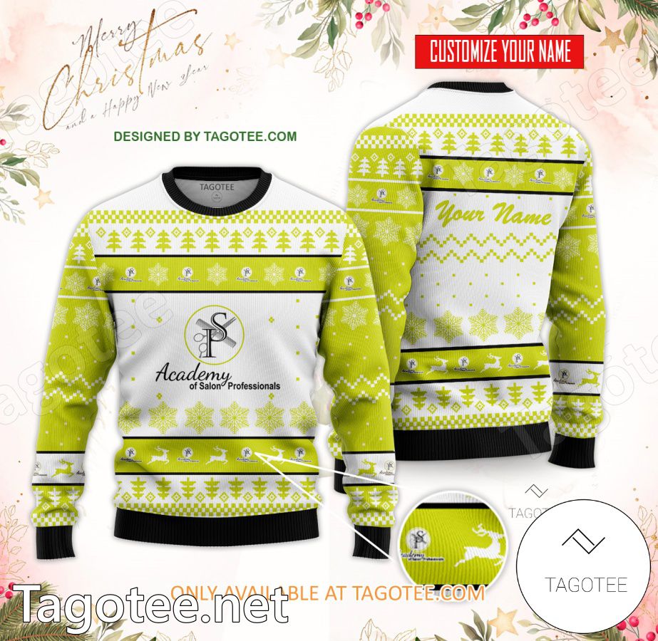 Academy for Salon Professionals Custom Ugly Christmas Sweater - EmonShop