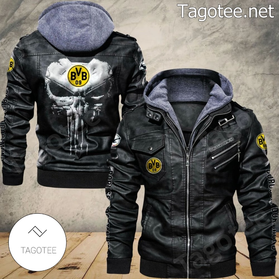 Borussia Dortmund II Logo Sport Leather Jacket