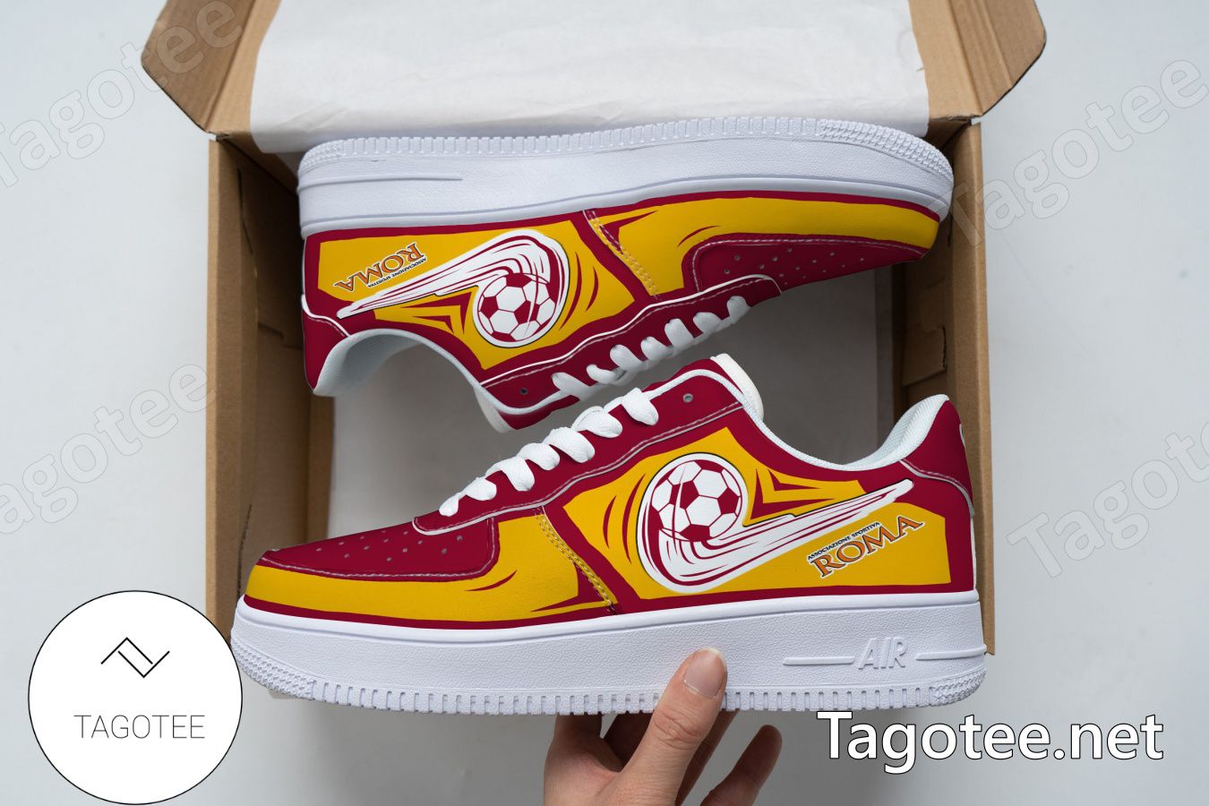 AS Roma Logo Air Force 1 Shoes a