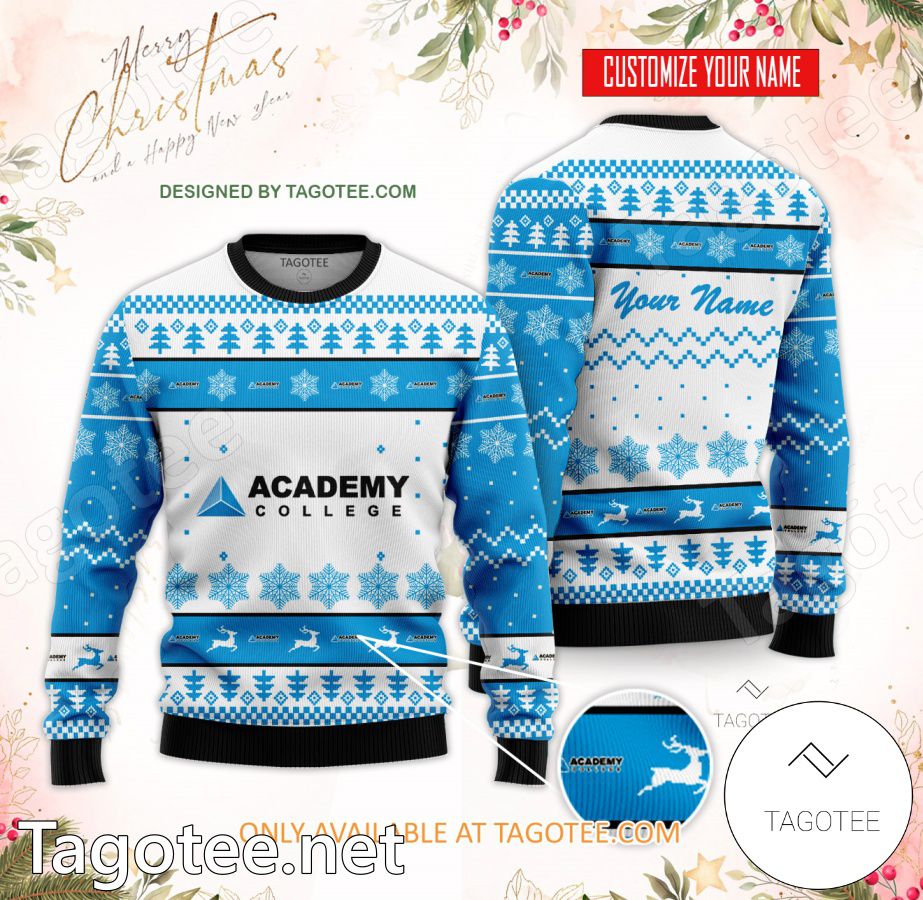 Academy College Custom Ugly Christmas Sweater - BiShop