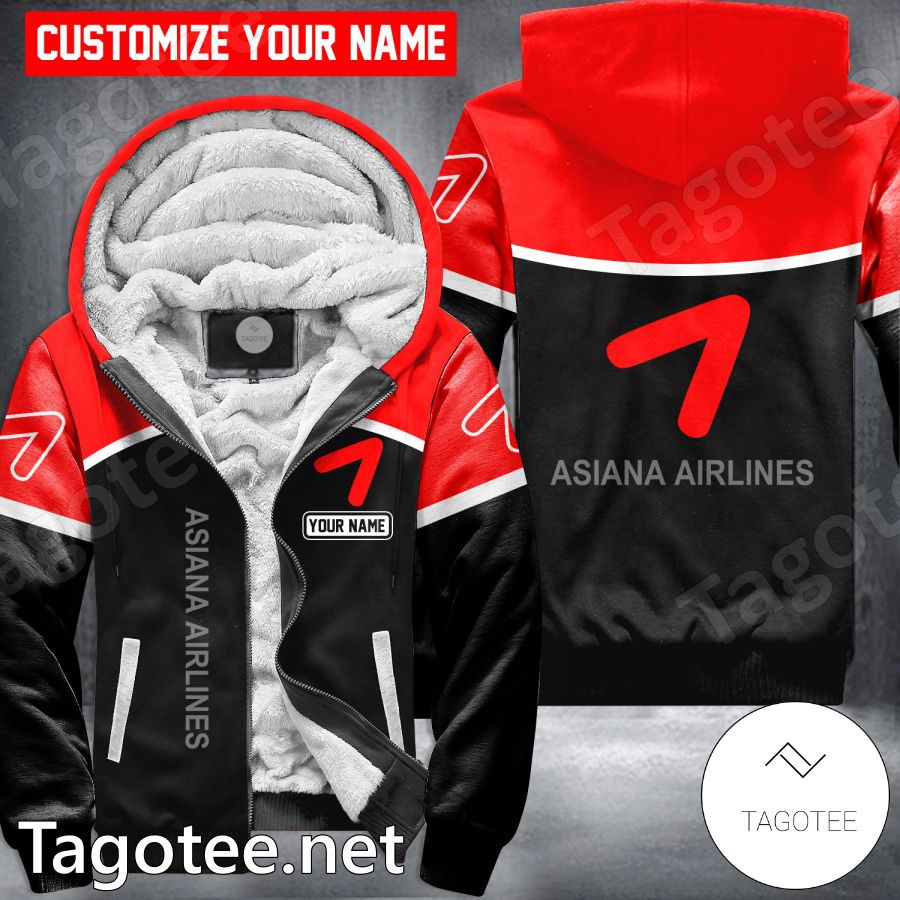 Asiana Airlines Custom Uniform Fleece Hoodie - MiuShop