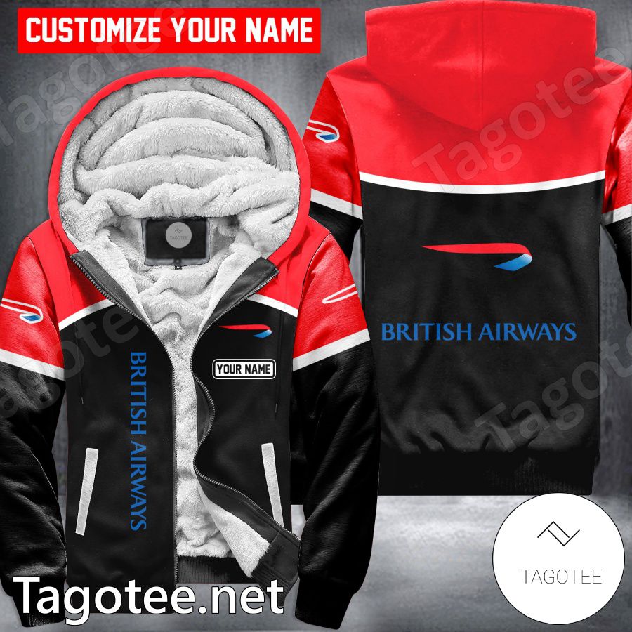 British Airways Custom Uniform Fleece Hoodie - MiuShop