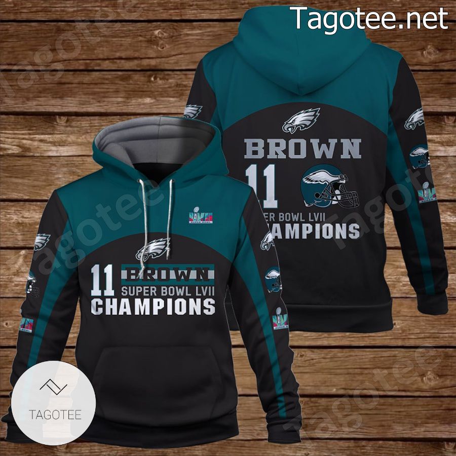 A. J. Brown 11 Super Bowl Champions Philadelphia Eagles Fan NFL Hoodie