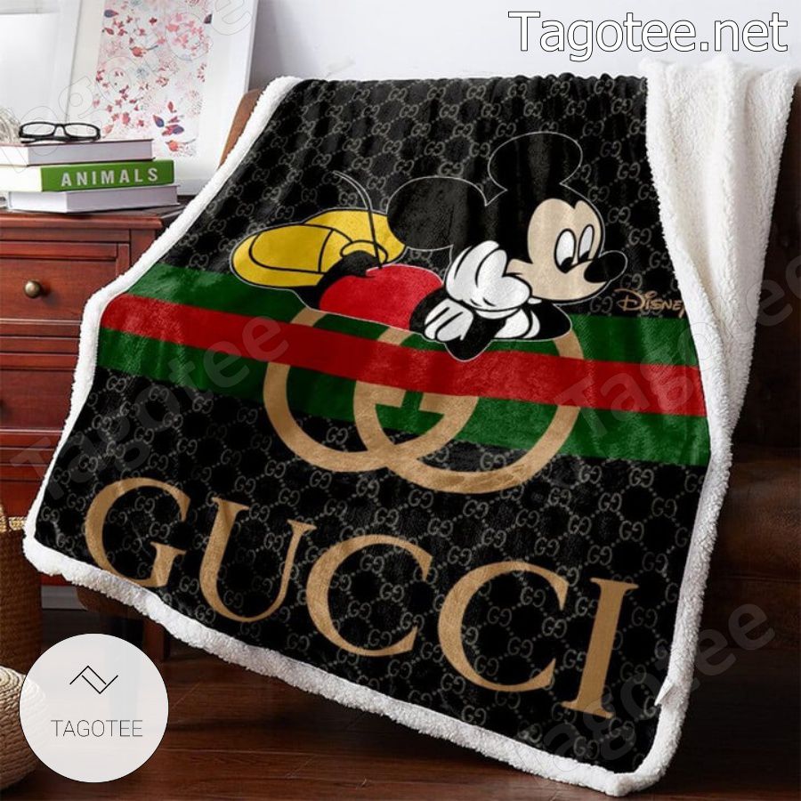 Gucci Mickey Black Monogram Blanket