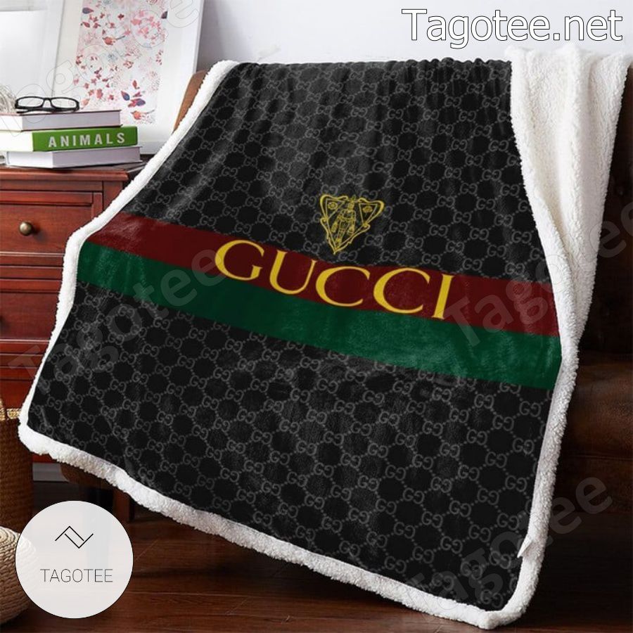 Gucci Museo Logo Black Blanket