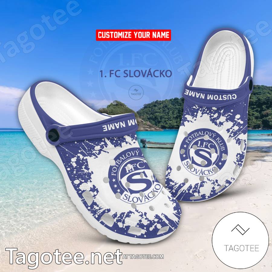 1. FC Slovacko Custom Name Crocs Clogs - EmonShop