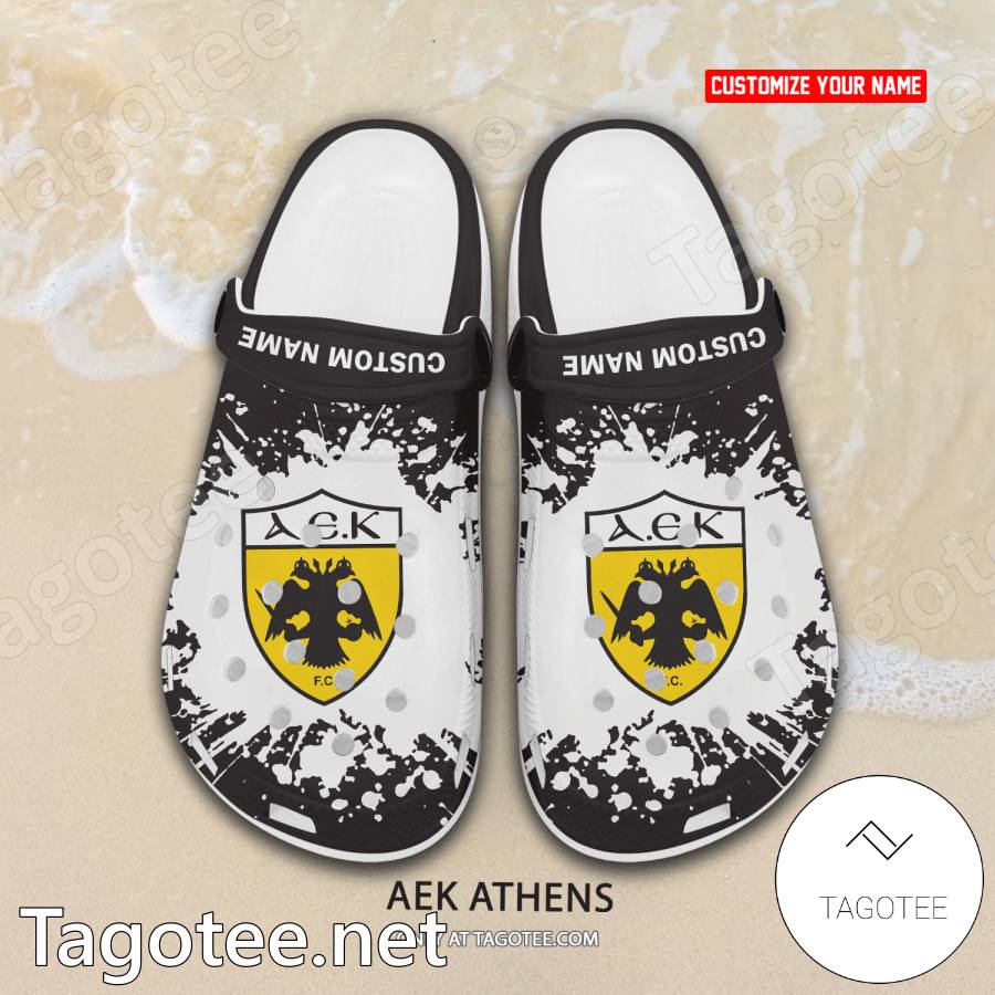 AEK Athens Custom Name Crocs Clogs - EmonShop a
