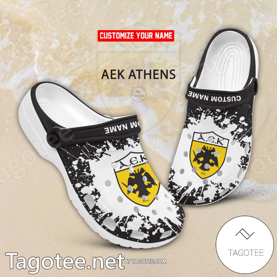 AEK Athens Custom Name Crocs Clogs - EmonShop