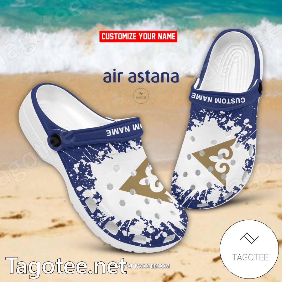 Air Astana Logo Crocs Clogs - EmonShop