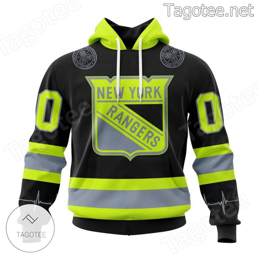 All-star New York Rangers Firefighter Uniforms Personalized NHL Hoodie