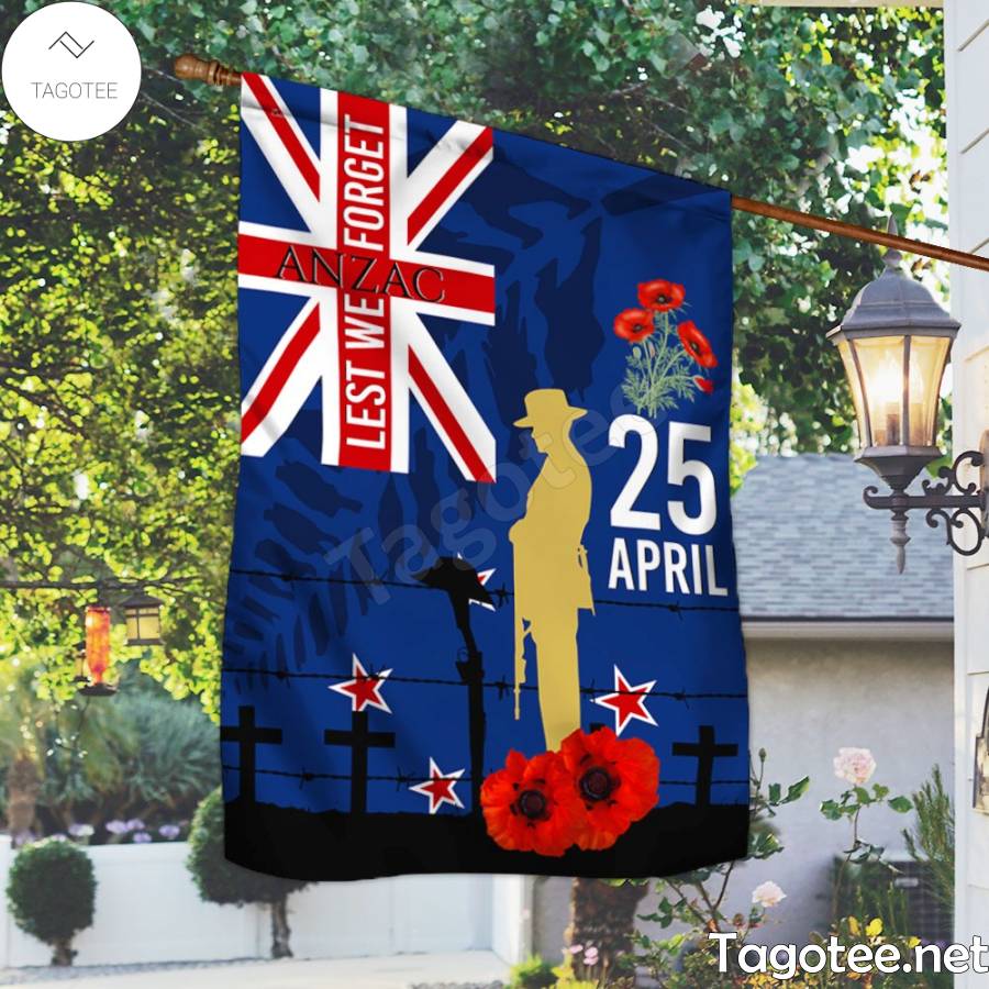 New Zealand Veteran Anzac Day Lest We Forget 25 April Flag 2