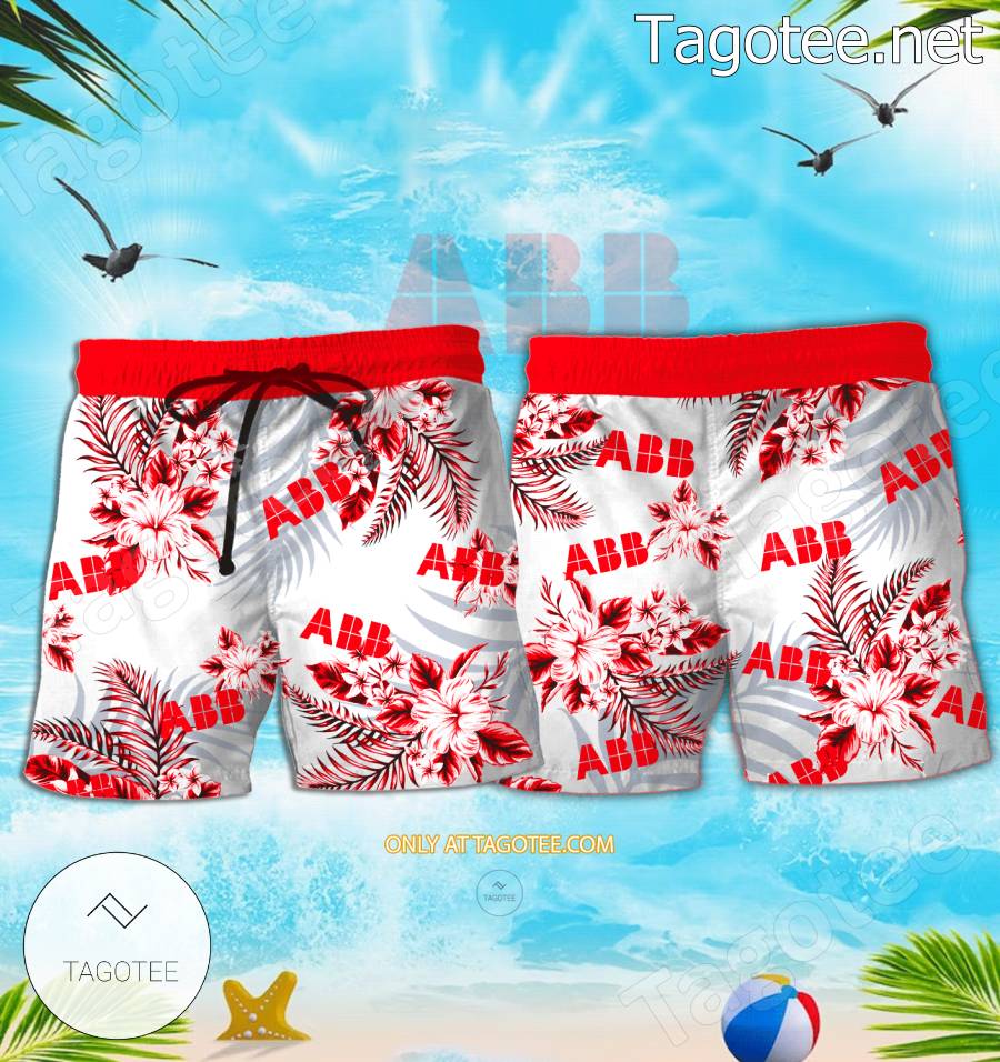 ABB Group Logo Hawaiian Shirt And Shorts - BiShop a