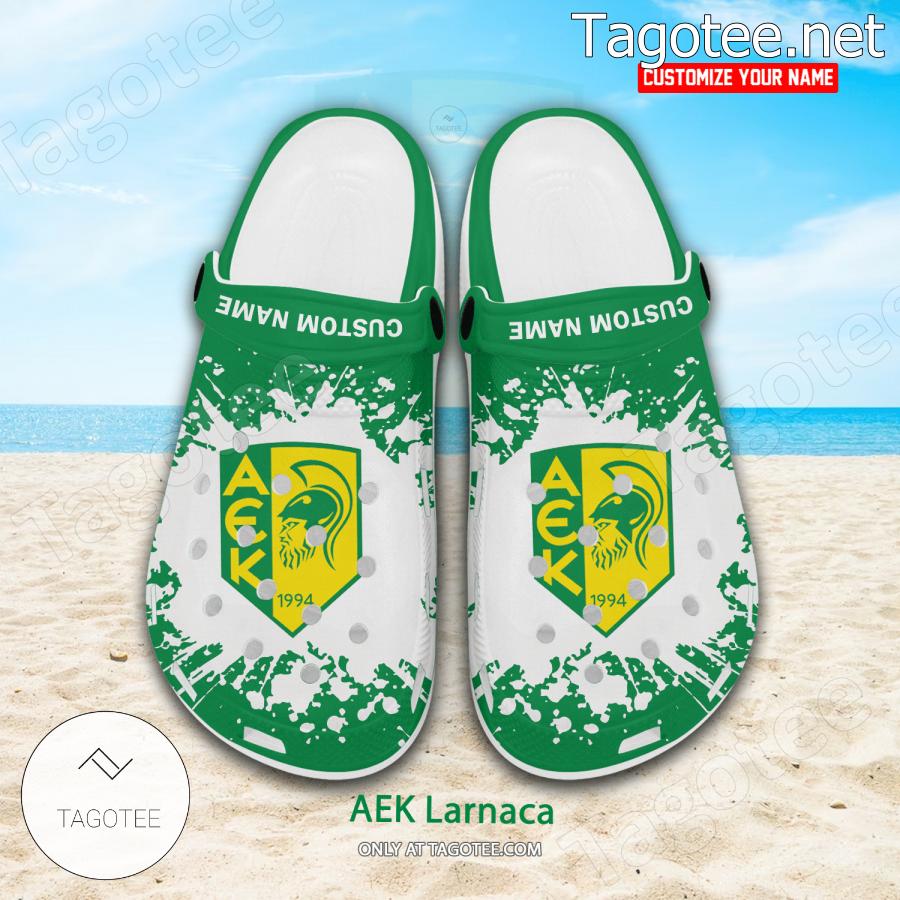 AEK Larnaca Logo Custom Crocs Clogs - BiShop a