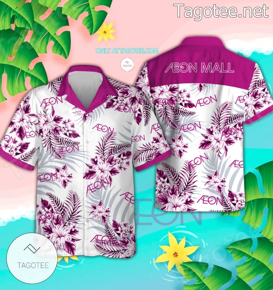 AEON Mall Logo Hawaiian Shirt And Shorts - BiShop