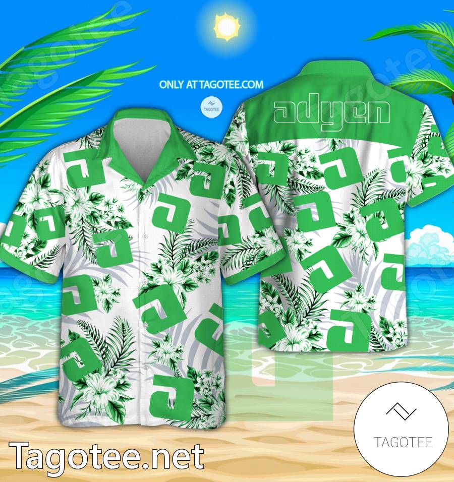 Adyen Logo Hawaiian Shirt And Shorts - EmonShop