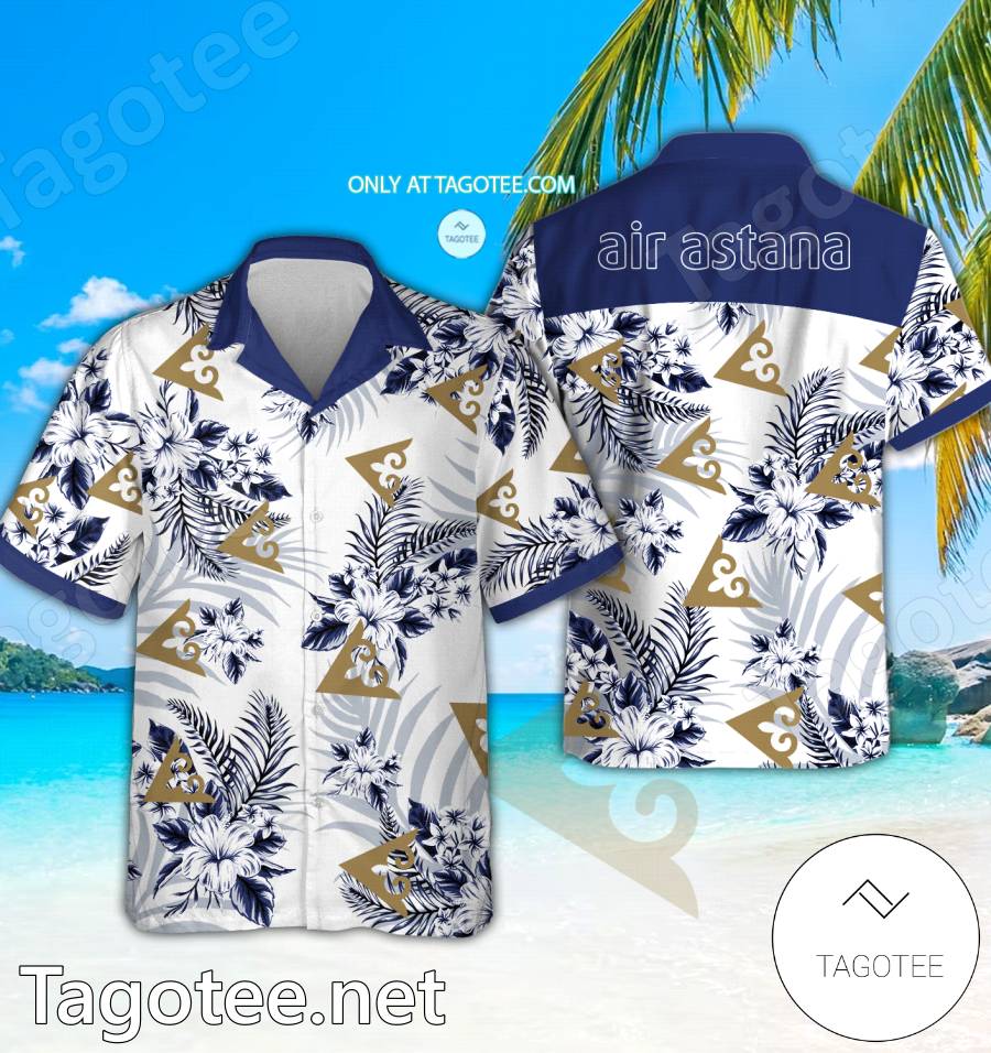 Air Astana Logo Hawaiian Shirt And Shorts - EmonShop