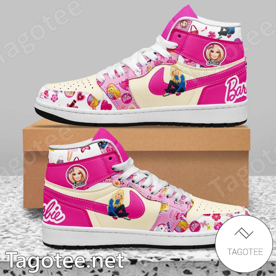 Barbie Pink Air Jordan High Top Shoes