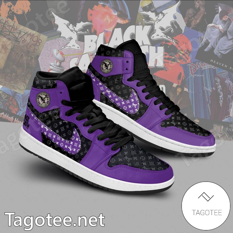Black Sabbath Music Band Louis Vuitton Purple Air Jordan High Top Shoes