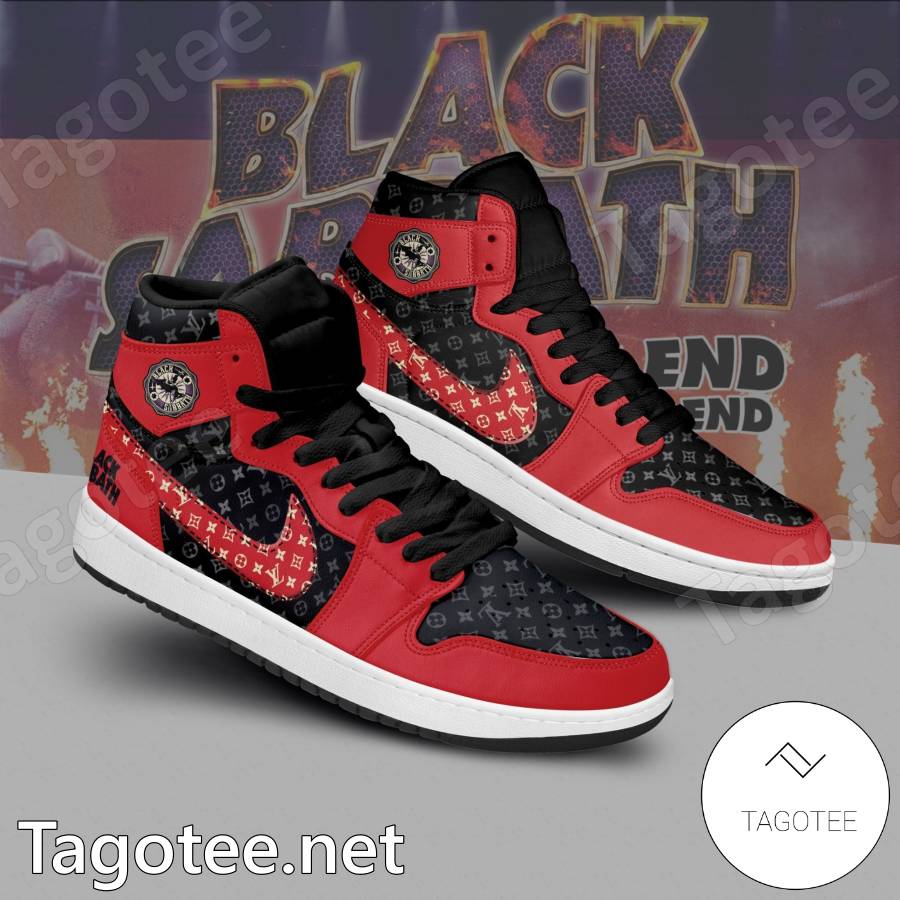Black Sabbath Music Band Louis Vuitton Red Air Jordan High Top Shoes