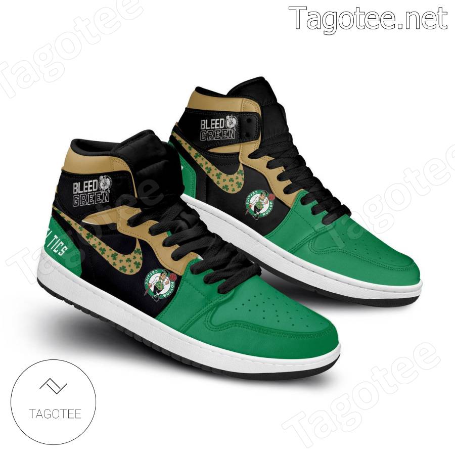 Boston Celtics Bleed Green Air Jordan High Top Shoes a