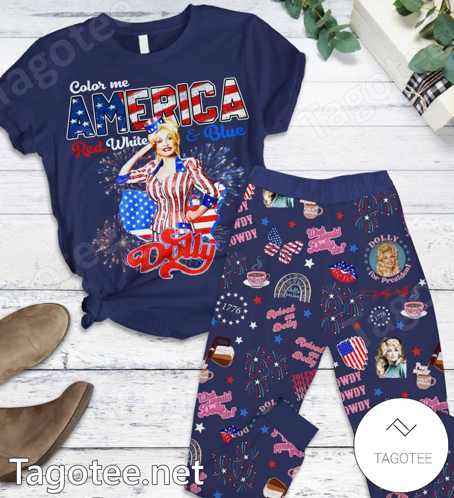 Dolly Color Me America Red White And Blue Pajamas Set