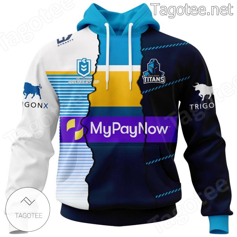 Gold Coast Titans Nrl Mypaynow Custom Hoodie And Pants a