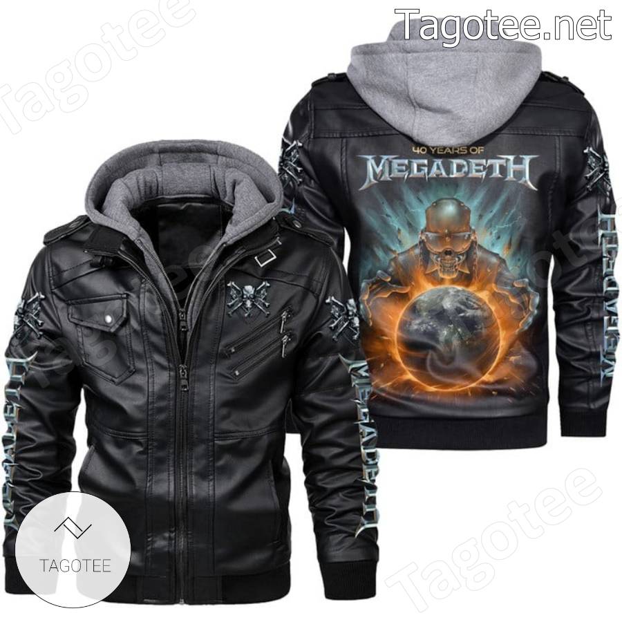 40 Years Of Megadeth Leather Jacket a