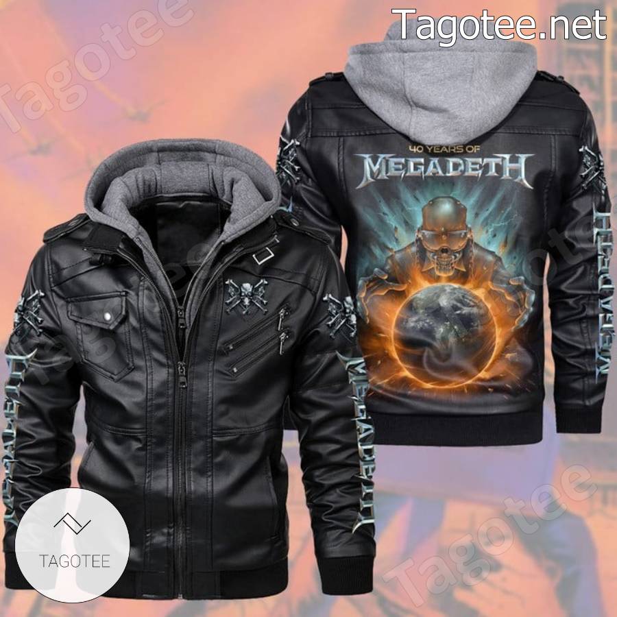 40 Years Of Megadeth Leather Jacket